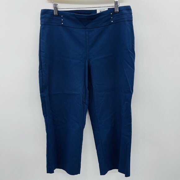 JM Collection Womens Plus Size 0X Tummy Control Pull-On Capri Pants in Blue $49 - Picture 2 of 9